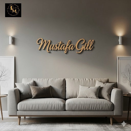 Custom Wooden Name Wall Art – Personalized Wooden Sign – FM TREND MART