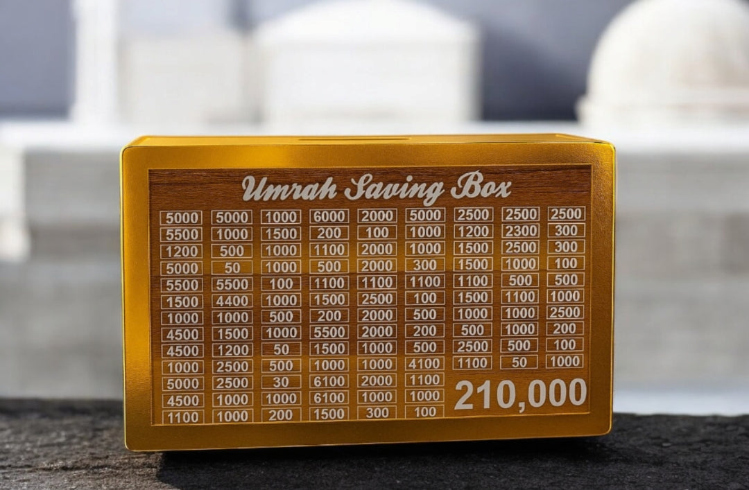 Wooden Umrah Saving Box